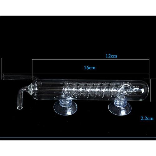 Compteur De Bulles De Co2 En Verre À Flux Intense, Ventouse, Diffuseur De Dioxyde De Carbone Avec Valve De Contrôle De L'air Pour Poisson D'aquarium, Plante Précieuse Vivante