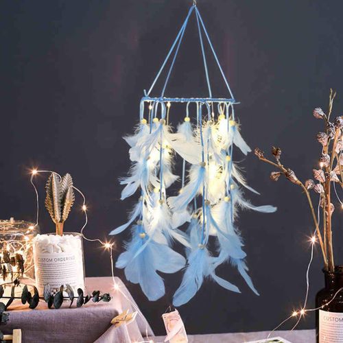 Éclairage LED attrape-rêves suspendu, carillons éoliens, décoration romantique pour chambre de fille, cadeau