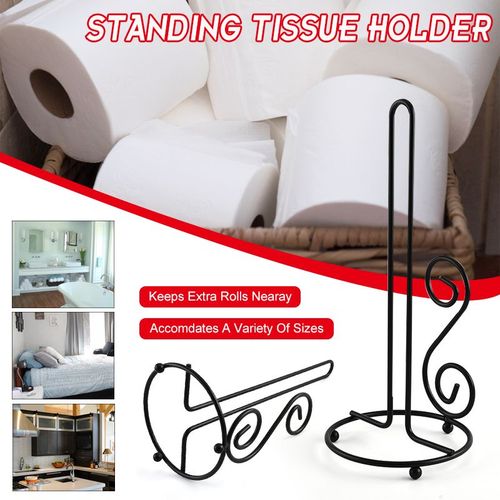 Porte-Serviettes En Papier En Fer Forgé, Support Vertical À Fleurs Simples De Style Nordique, Pour Table À Manger, Rangement De Cuisine, Porte-Rouleau