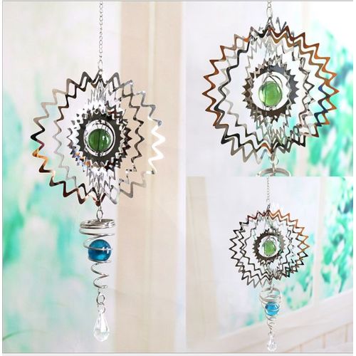 Carillon à vent rotatif en acier inoxydable, nouveauté créative de personnalité, artisanat suspendu en métal, décoration de la maison