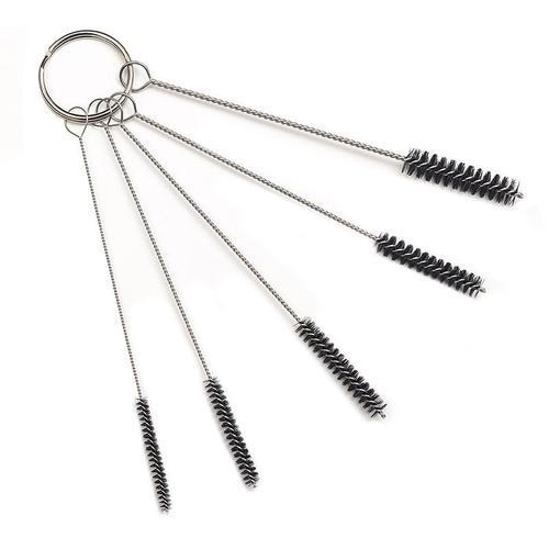 Ensemble de brosses en nylon et acier inoxydable pour pipe à fumer, accessoire pour nettoyer les livres, le verre, le ovale guilé, le tabac, 5 pièces