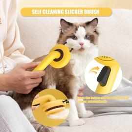 Generic Brosse toilettage autonettoyante pour chats et chiens, brosse de poils  animaux à prix pas cher