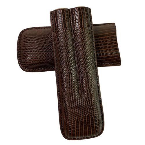 Étui à cigares en cuir de Bergame, mini étui à cigares de voyage, support d'humidificateur Browm, tube de cigares, accessoire, charge 2 pièces