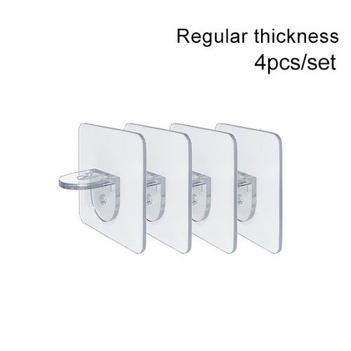 Support d'étagère adhésif, 4 pièces, pinces adhésives pour Cisco, armoire, cintres muraux, supports de bain