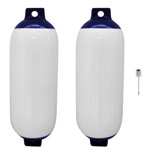2 Pièces Séries -Boue De Bateau Gonflable Pvc Ancre De Bateau -Boue Bouée -Boue De Yacht Protection Uv Côtelé Pare-Chocs Accessoires De Bateau