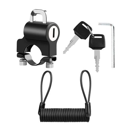 Serrure De Vélo, Serrure De Casque De Vélo, Serrures De Serrure De Câble Clés Sécurisées Enroulées Serrure De Câble De Vélo Avec Support De