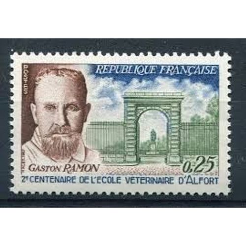 Bicentenaire De L'école Vétérinaire D'alfort : Gaston Ramon Année 1967 N° 1527 Yvert Et Tellier Luxe