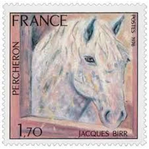 Art : Tableau De Jacques Birr : Percheron Année 1976 N° 1982 Yvert Et Tellier Luxe