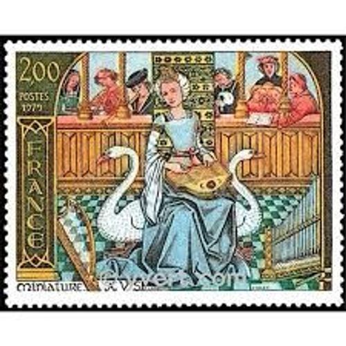 Art : Miniature Du Xvème Siècle Sur La Musique Année 1979 N° 2033 Yvert Et Tellier Luxe