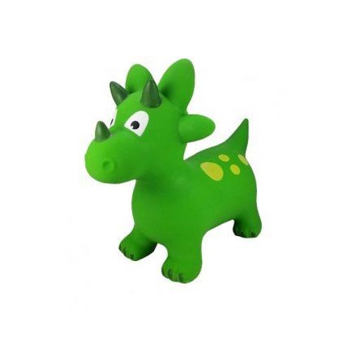 Dinosaure Vert Triceratops Sauteur Gonflable Enfant, Bebe 18 Mois - Jusqu'a 50 Kg - Ballon Animal A Sauter - Jouet Premier Age
