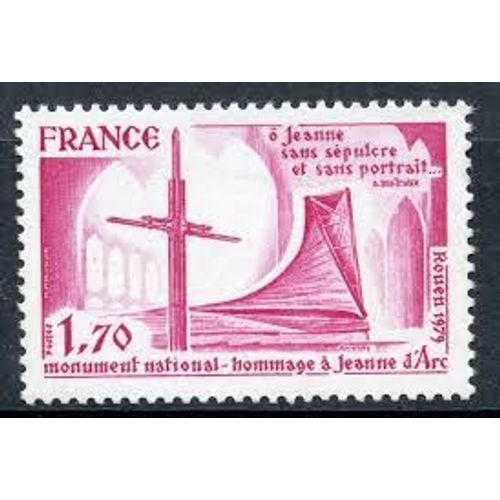 Hommage À Jeanne D' Arc : Monument National Année 1979 N° 2051 Yvert Et Tellier Luxe