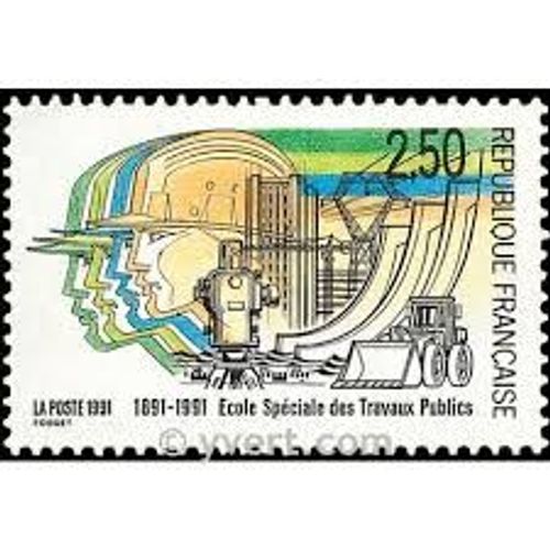 Centenaire De L'école Spéciale Des Travaux Publics Année 1991 N° 2726 Yvert Et Tellier Luxe