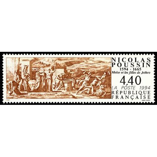Art : 400ème Anniversaire De La Naissance De Nicolas Poussin Oeuvre De L'artiste Année 1994 N° 2896 Yvert Et Tellier Luxe