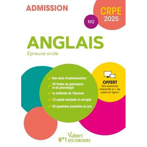 Crpe 2025 - Anglais - Epreuve Orale (M2)