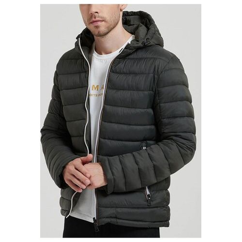 Doudoune A Capuche Vert Homme