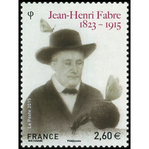 France 2015, Très Beau Timbre Neuf** Luxe Yvert 4980, Jean-Henri Frabre, Homme De Sciences, Humaniste, Naturaliste, Entomologiste Éminent, Écrivain Poète Français, Lauréat De L'académie Française.