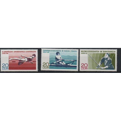 Allemagne De L'est : Timbres Sports Divers 1968