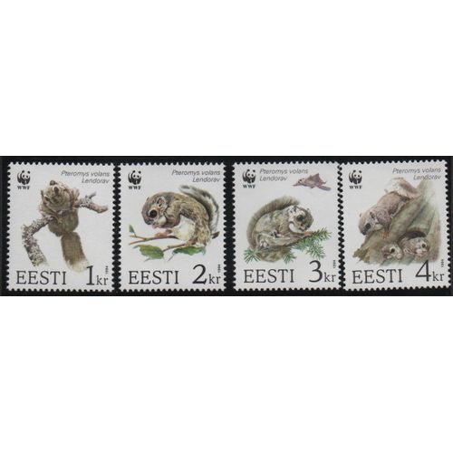 Estonie Timbres Animaux : Les Écureuils 1994