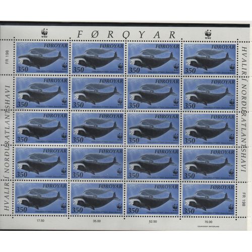 Féroé Timbres Animaux Marins 1990