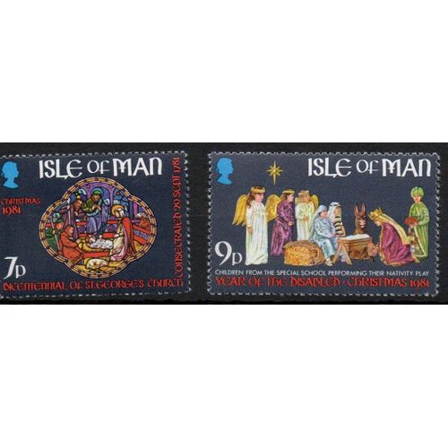 Ile De Man Timbres Noël 1981