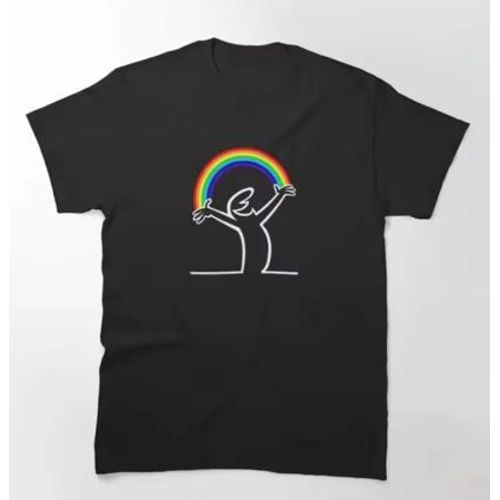 T-Shirt Sur Le Thème De La Linea D'osvaldo Cavandoli, Arc En Ciel, Lgbt, Série Tv, T-Shirt Homme Et Femme, Col Rond. Plusieurs Tailles Disponibles