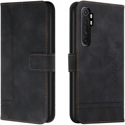 Coque Pour Xiaomi Mi Note 10 Lite 5g Housse En Cuir Pu Premium Etui À Rabat Pochette De Portefeuille Étui De Protection Pour Xiaomi Mi Note 10 Lite 5g Noir