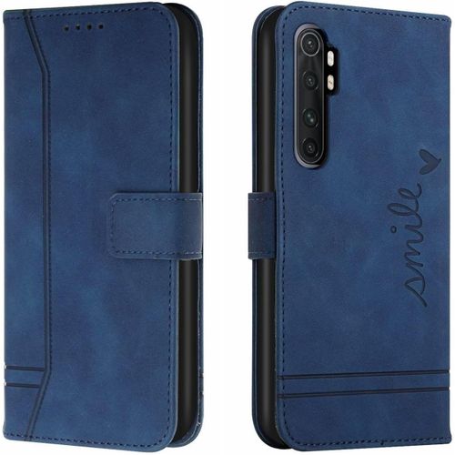 Coque Pour Xiaomi Mi Note 10 Lite 5g Housse En Cuir Pu Premium Etui À Rabat Pochette De Portefeuille Étui De Protection Pour Xiaomi Mi Note 10 Lite 5g Bleu