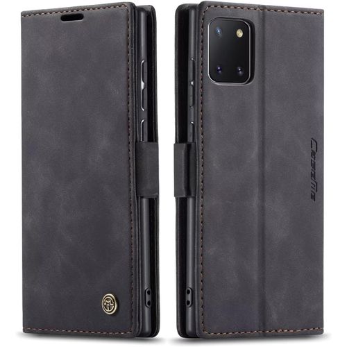 Coque Pour Samsung Galaxy Note10 Lite/A81/M60s, Antichoc Tpu Housse, Cuir Pu Portefeuille Etui Fentes Pour Cartes Flip Pour Coque Samsung Galaxy Note10 Lite/A81/M60s Noir