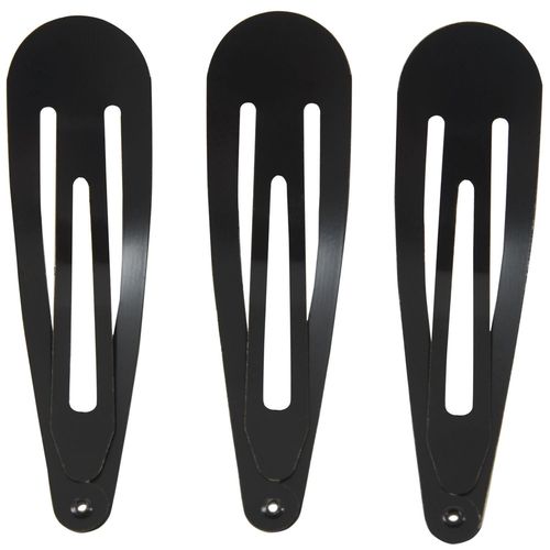 10 Pcs Diy Coiffure Black Metal Hair Clips 67mm X 19mm