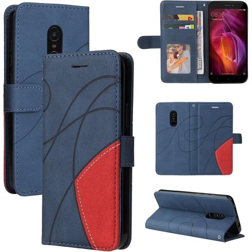 Coque Pour Xiaomi Redmi Note 4x Housse En Cuir Premium Pu Pochette Portefeuille Magnétique Etui De Protection Pour Xiaomi Redmi Note 4x - Bleu