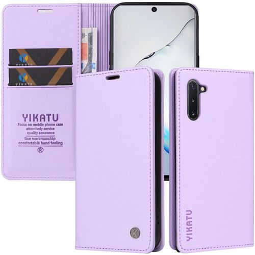Etui Coque Pour Samsung Galaxy Note10/Note10 5g, Housse En Cuir Pu Premium Etui À Rabat Pochette De Portefeuille Emplacements Cartes Fonction Support Fermeture Magnétique , Violet