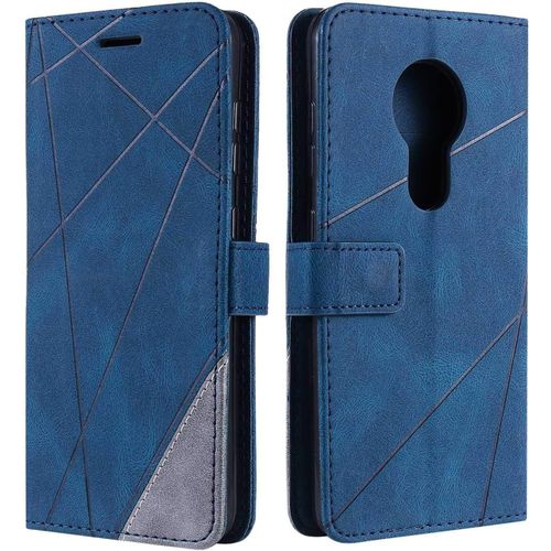 Coque Pour Nokia 7.2, Etui En Cuir Pu Portefeuille Housse Fermeture Magnétique Und Flip Pour Nokia 7.2, Avec Fermeture Magnétique, Bleu