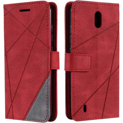 Coque Pour Nokia 1.3, Etui En Cuir Pu Portefeuille Housse Fermeture Magnétique Und Flip Pour Nokia 1.3, Avec Fermeture Magnétique, Rouge