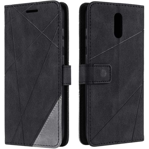 Coque Pour Nokia 2.3, Etui En Cuir Pu Portefeuille Housse Fermeture Magnétique Und Flip Pour Nokia 2.3, Avec Fermeture Magnétique, Noir
