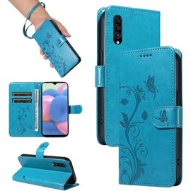 Coque Pour Samsung Galaxy A50, Housse Etui Portefeuille Cuir Pu Multifonction, Magnétique Étui De Protection Pour Galaxy A50, Bleu