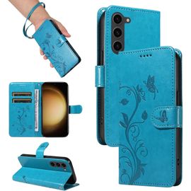 Coque Pour Samsung Galaxy S23, Housse Etui Portefeuille Cuir Pu Multifonction, Magnétique Étui De Protection Pour Galaxy S23, Bleu