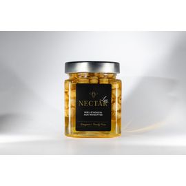 Miel D'acacia Aux Noisettes 100% Naturel. Trésor Naturel En Bocal De 400g. Nectar Lux
