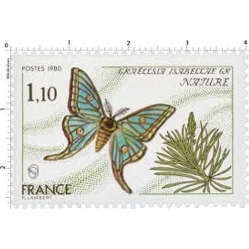 Série Nature : Papillon Année 1980 N° 2089 Yvert Et Tellier Luxe