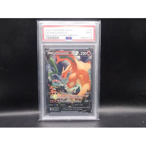 Carte Pokemon Dracaufeu V Alternative Psa 9 Mint 154/172 Eb09 Stars Étincelantes