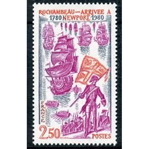 Rocambeau : 2ème Centenaire De L'arrivée À Newport Année 1980 N° 2094 Yvert Et Tellier Luxe
