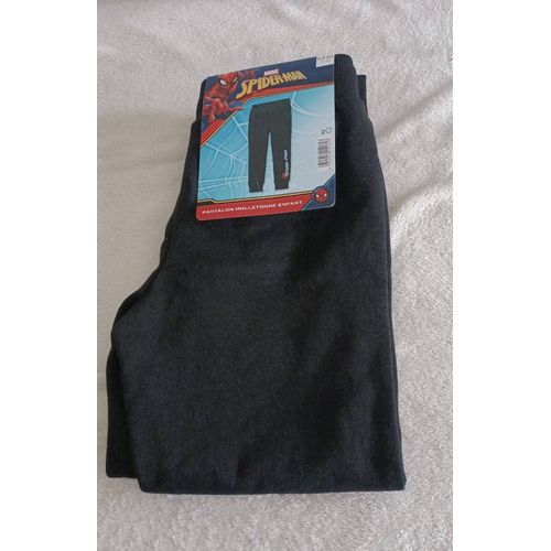 Pantalon Molletonné Enfant 6/8 Ans Marvel Spiderman Coton