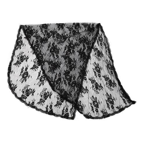 Dentelle Châle Mantilla Voile Catholique Foulard Noir Léger Broderie Florale
