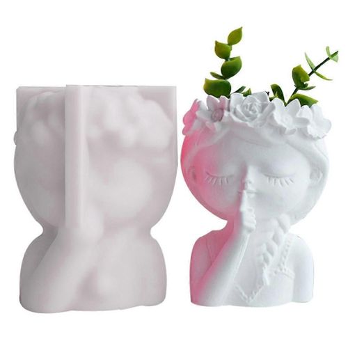 Moule En Silicone En Béton De Pot De Fleurs Pour Plante Charnue Bricolage Artisanat Ciments Moule En Argile