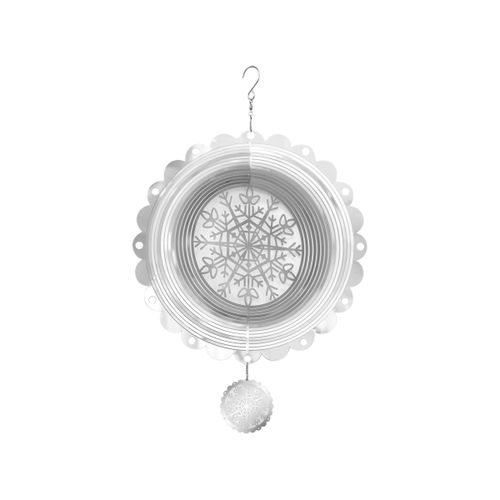 Rotation 3D Wind Spinner DéCor Suspendu ExtéRieur Flocon de Neige RéFléChissant Carillon éOlien Ornements de NoëL pour les Cours de Jardin
