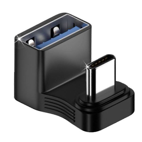 Adaptateur Mini USB Femelle vers USB OTG Convertisseur USB3.0 vers USB-C OTG 180 Forme U