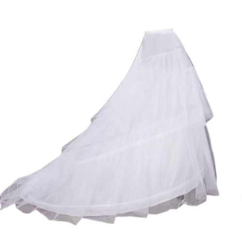 Femmes Mariée 2 Cerceaux 3 Couche Tulle Mariage Long Jupon Traînant Longueur Du Sol