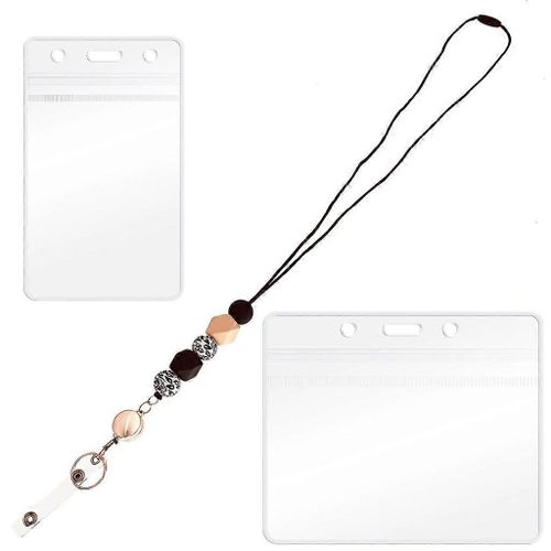 Longe De Bobine D¿Insigne Rétractable Avec Support D¿Identification Transparent Longe D¿Enseignant Mignon