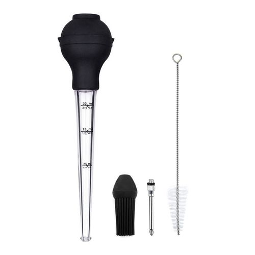 Compte-gouttes d'huile de dinde,cuisson,cuisson,BBQ,saveur alimentaire,seringue,Tube pompe,outils de cuisine - Type black