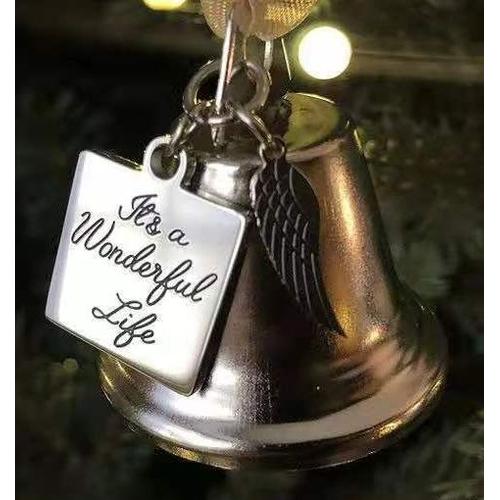 Pendentif de cloche de Noel pour la perte d'un etre cher, ornement commemoratif, Inspir Angel Bell, souvenir de coeur, cadeau d'arbre de Noel, decor de confrontation