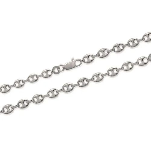 Chaîne Grain De Café En Argent Massif 925 - Bijouxia - 55cm - Poinçon 925/1000